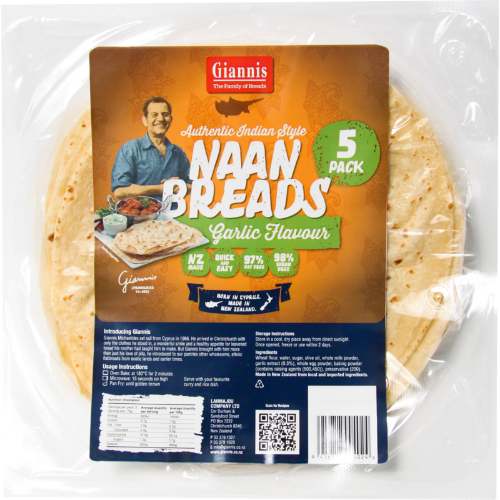 Giannis Naan Breads Frozen 5pk