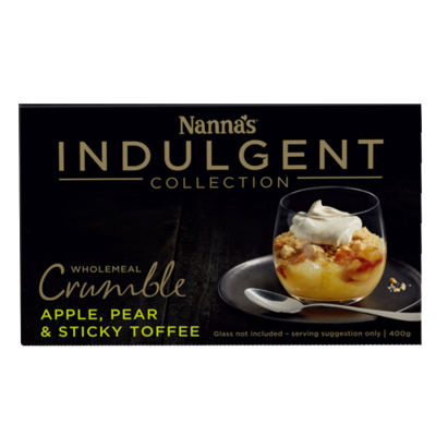 Nannas Indulgent Apple Pear & Sticky Toffee Crumble 400g