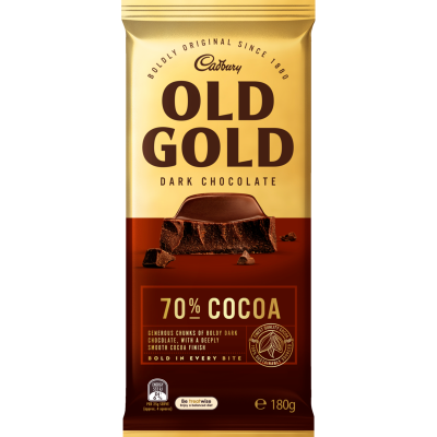 Cadbury Chocolate Block Old Gold 70% Cocoa 200g