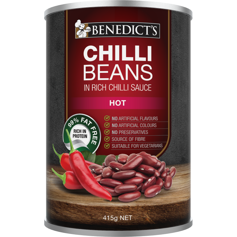 Benedict's Chilli Beans Hot 415g