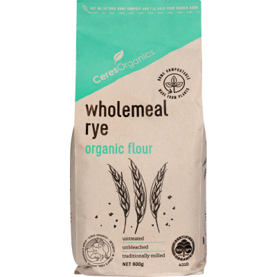 Ceres Organic Rye Flour 600g