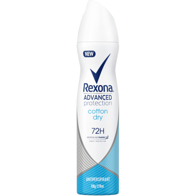 Rexona Womens Cotton Dry Advanced Antiperspirant Aerosol 220ml