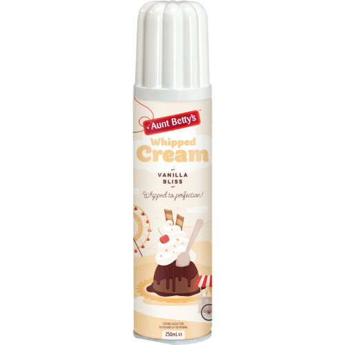 Aunt Bettys Vanilla Whipped Cream 250ml