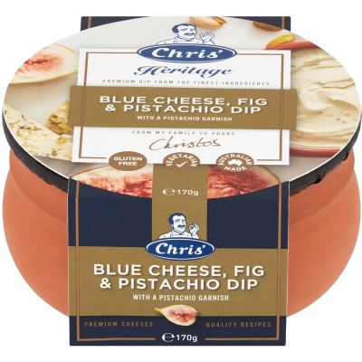 Chris Blue Cheese Fig & Pistachio Dip 170g