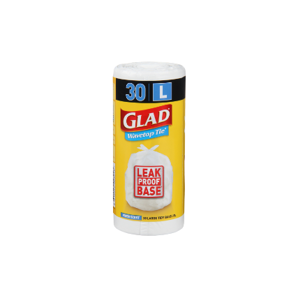 Glad Wavetop Tie Kitchen Tidy Bags Large 50pk