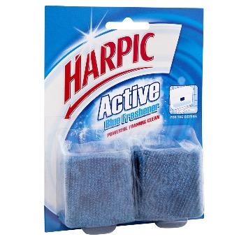 Harpic Active Foaming Blue Twin Toilet Block 114g