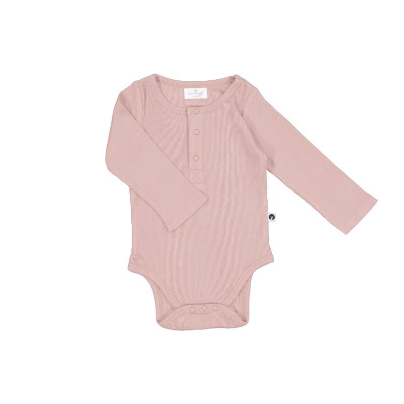 Burrow & Be Long Sleeve Rib Henley Bodysuit ea