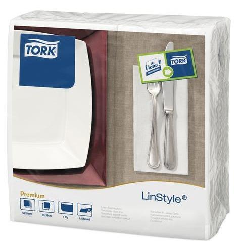 Tork Linstyle Dinner Napkin White 50pk