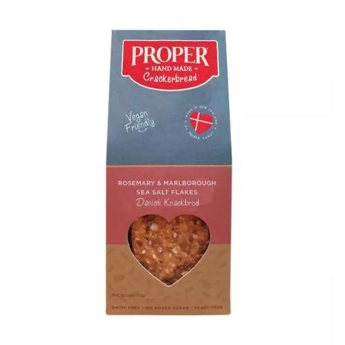 Proper Crackerbread Lines Rosemary Marlborough Sea Salt Knaekbrod 115g