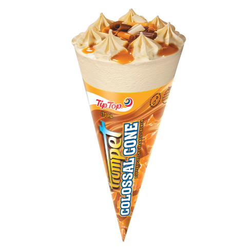 Tip Top Trumpet Salted Caramel Ice Cream On Cone 4pk