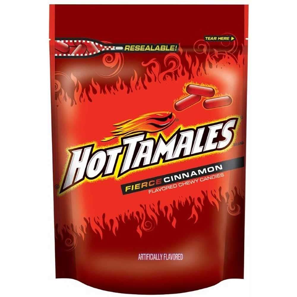 Hot Tamales Fierce Cinnamon Chewy Candies 10 oz Resealable Bag