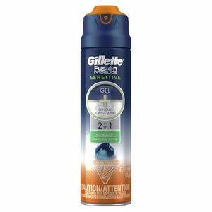 Gillette Fusion Proglide Sensitive 2 in 1 Shave Gel Alpine Clean 6oz