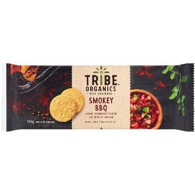 Tribe Organics Smokey BBQ Rice Crackers 100g