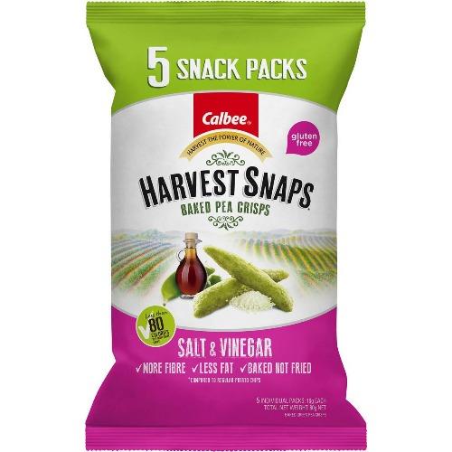 Harvest Snaps Salt & Vinegar Baked Pea Crisps 5pk