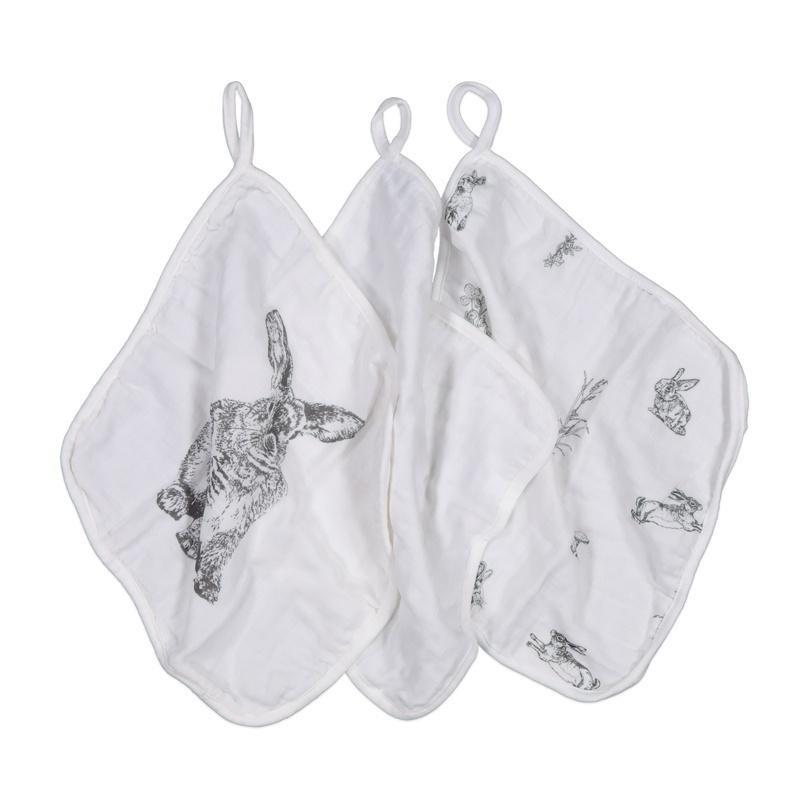 Burrow & Be Burrowers Three Pack Muslin Washcloths set