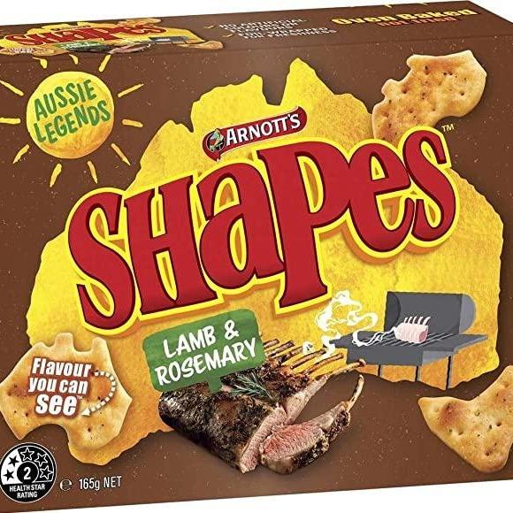 Arnotts Shapes Lamb & Rosemary Biscuits 165g