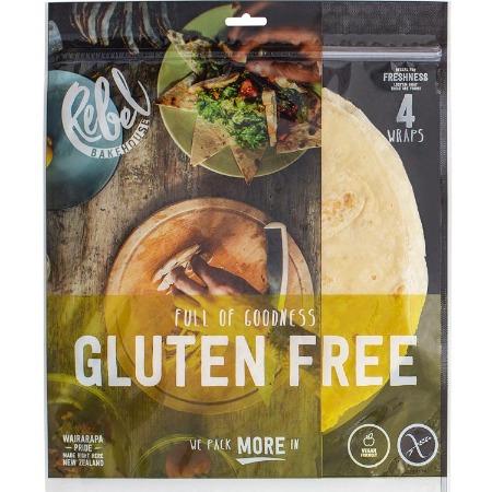 Rebel Bakehouse Wraps White Gluten Free 4pk