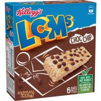 Kelloggs LCMs Choc Chip Rice Bubbles Cereal Bars 6pk 132g