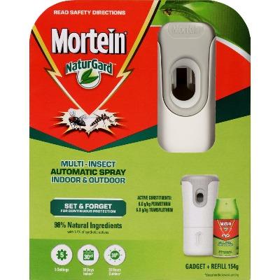 Mortein Naturgard Indoor Multi Insect Automatic Spray System Odourless 3pk 154g