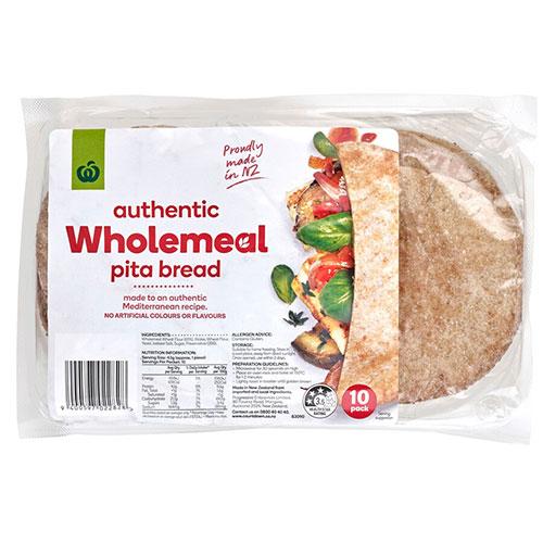 CD Authentic Wholemeal Pita Bread 10pk