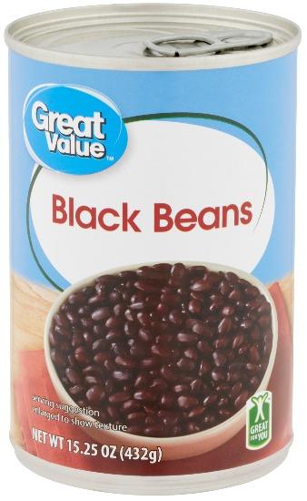 Great Value Black Beans 15.25oz