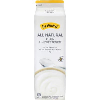 De Winkel Plain Unsweetened Yoghurt 1kg