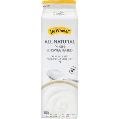 De Winkel Plain Unsweetened Yoghurt 1kg