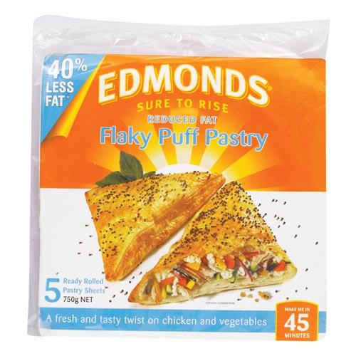 Edmonds Flaky Puff Pastry Reduced Fat 5/Sheets 750g