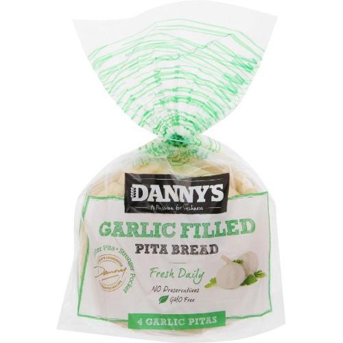 Danny's Garlic Filled Pita Bread 4pk