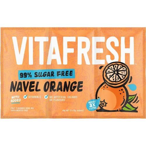 Vitafresh 99% Sugar Free Navel Organge Flavoured Drink Mix 3pk 45g