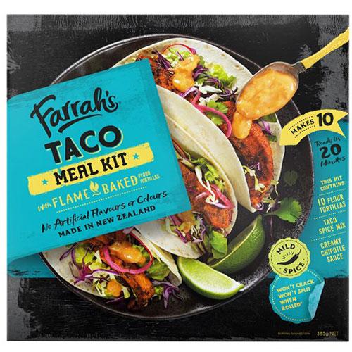 Farrah's Mild Mexican Taco Meal Kit 10pk 370g