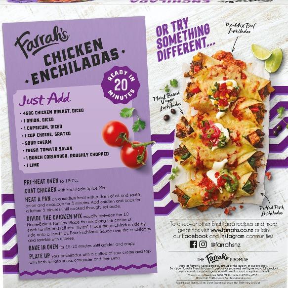 Farrah's Enchilada Meal Kit 10pk 390g