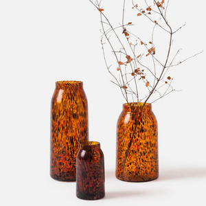 Otto Vase Amber Speckle Small