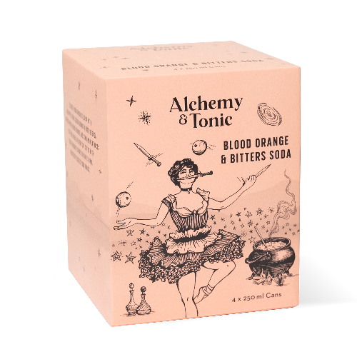 Alchemy & Tonic Blood Orange & Bitters Soda 4pk x 250ml