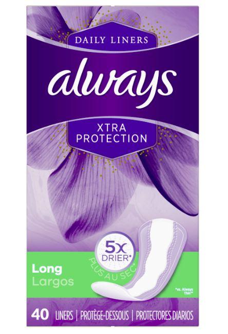 Always Xtra Protection Long Daily Liners