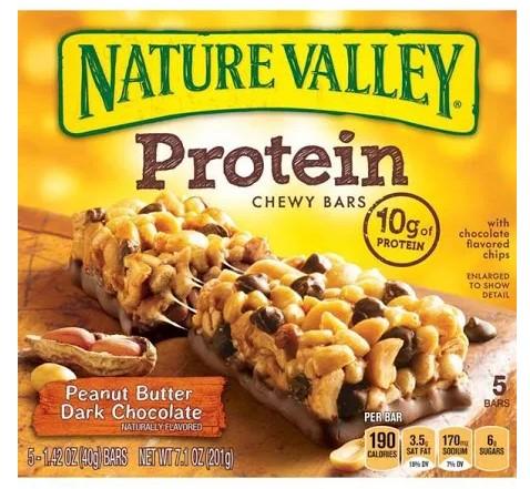 Nature Valley Protein Peanut Butter Dark Chocolate Chewy Bars - 5-1.42 oz Bars