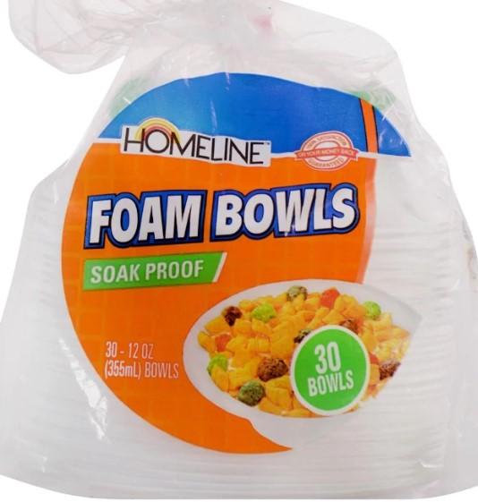 Homeline Soak Proof Foam Bowls