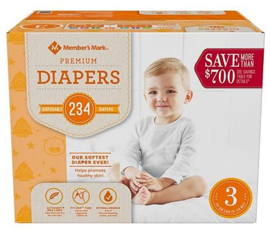 Member's Mark, Premium Diapers, Size 3