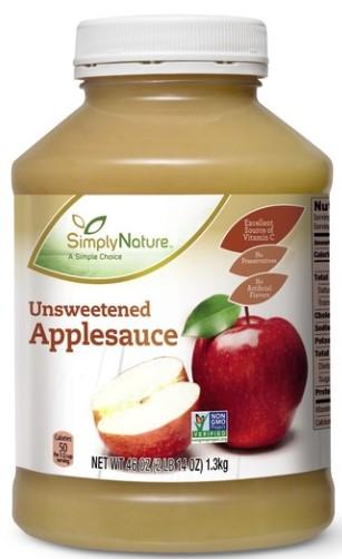 Simply Nature Unsweetened Applesauce