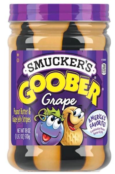 Smucker's Goober Peanut Butter & Grape Jelly Stripes