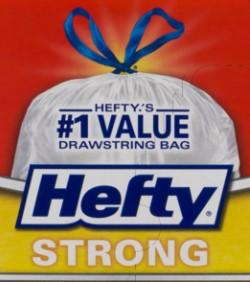 Hefty Strong 13 Gal Tall Kitchen Drawstring Bags - 40 ct