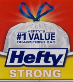 Hefty Strong 13 Gal Tall Kitchen Drawstring Bags - 40 ct