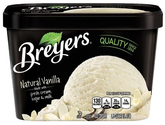 Breyers Natural Vanilla Ice Cream