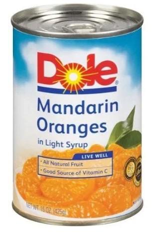 Dole Mandarin Oranges in Light Syrup 15oz