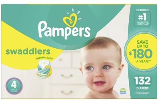 Pampers, Swaddlers Diapers, Size 4