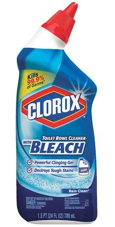 Clorox Rain Clean Toilet Bowl Cleaner with Bleach , 24 oz