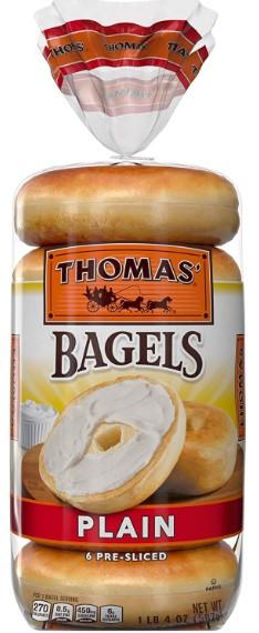 Thomas Plain Bagels - 6 ct