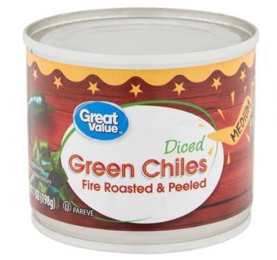 Great Value Diced Green Chiles 4oz