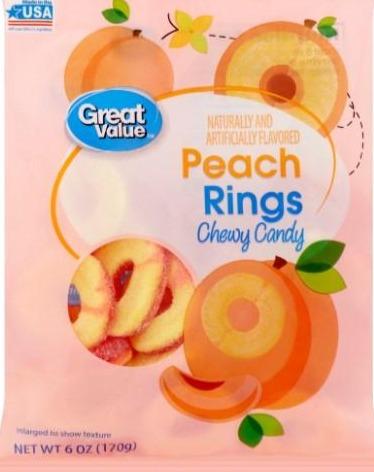 Great Value Peach Rings Chewy Candy