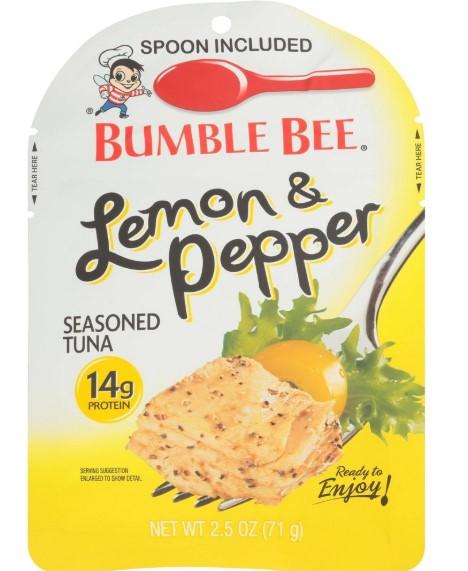 Bumble Bee Lemon Pepper Seasoned Tuna Packets, 2.5 oz